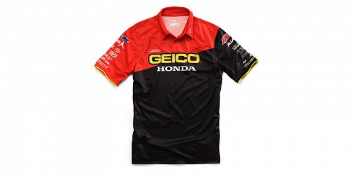 triko s límečkem Team Geico Honda, 100% - USA (černá)
